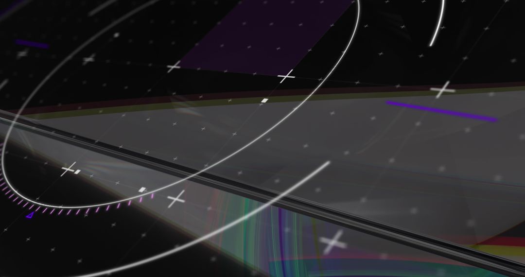 Futuristic Digital Cube with Scanning Scope Elements