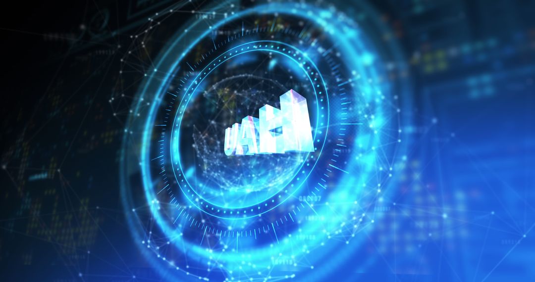 Rotating Currency Symbol in Digital Technology Interface