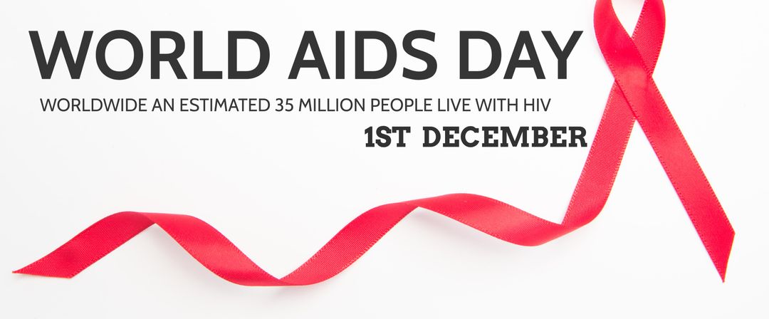 World AIDS Day Red Ribbon Symbolizing Solidarity and Awareness