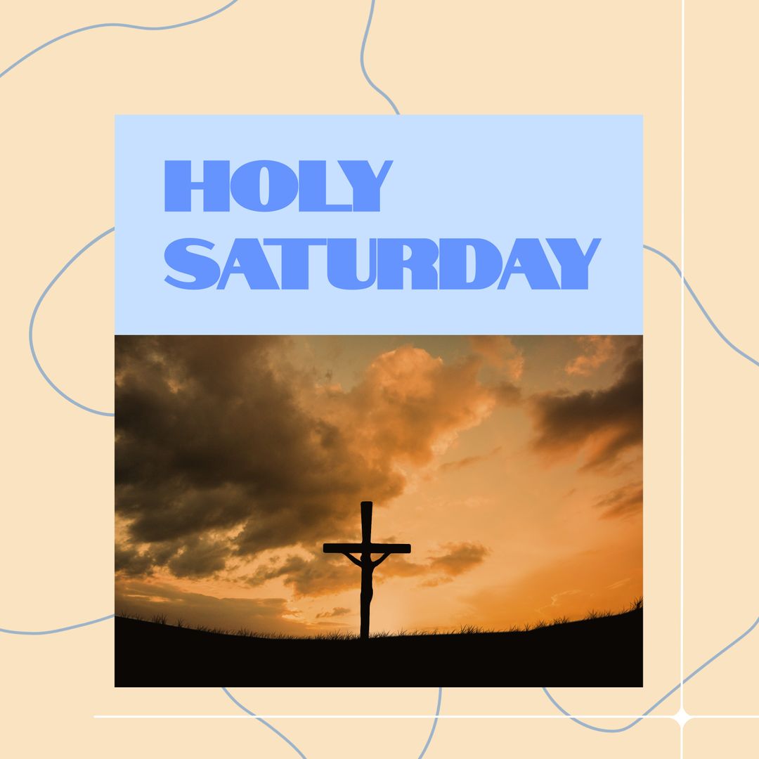 Holy Saturday Cross Silhouette at Sunset