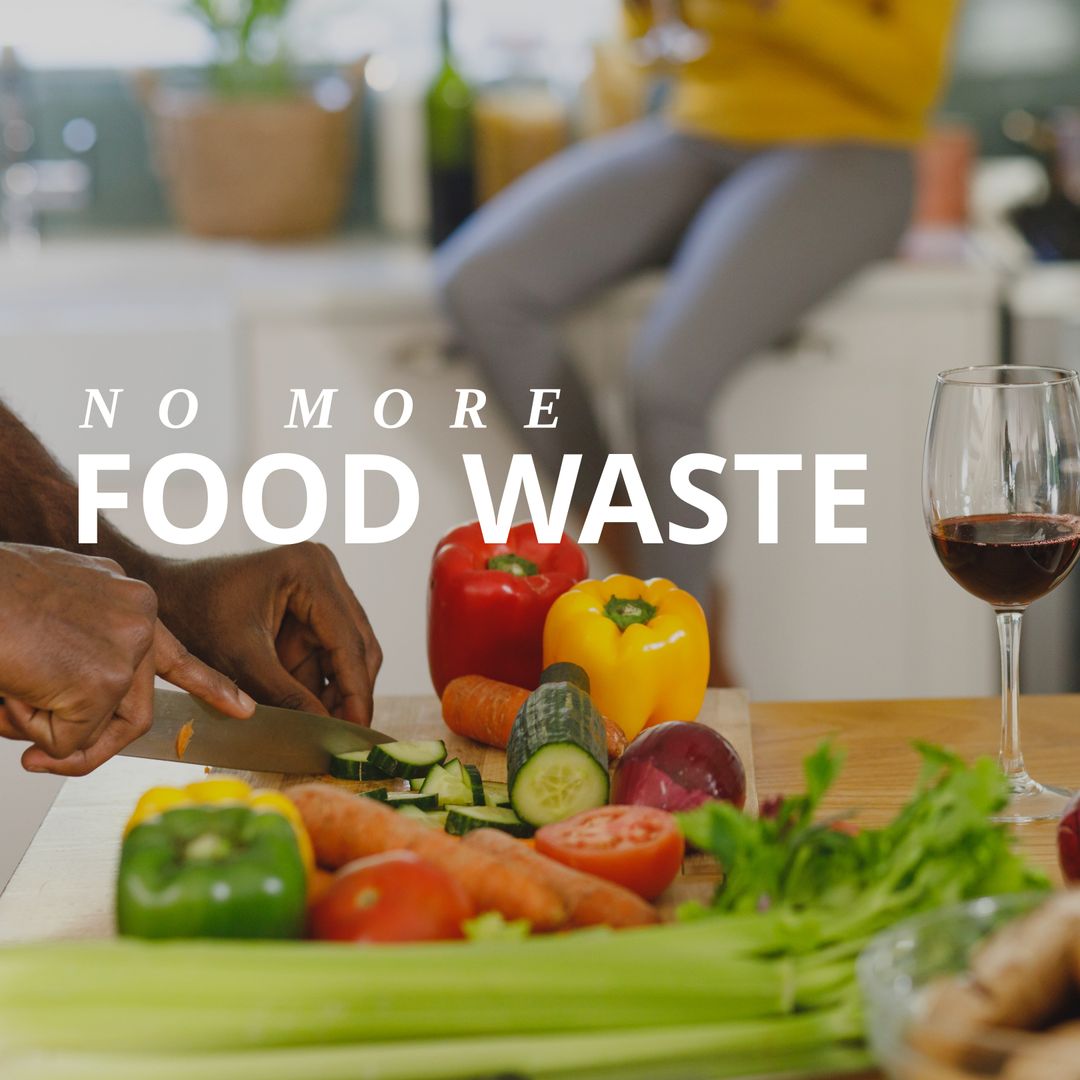 Reducing Food Waste with Fresh Vegetables in Kitchen