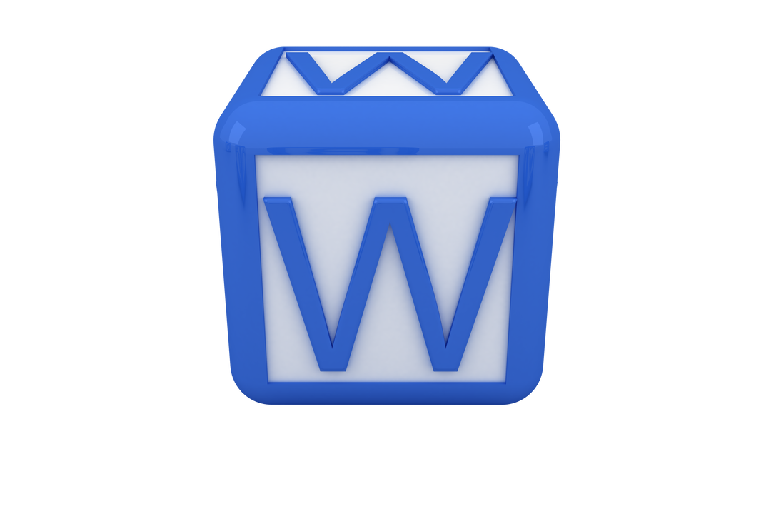 Blue Cube with W Letter on Transparent Background, Isolated Symbol Concept - Download Free Stock Images Pikwizard.com