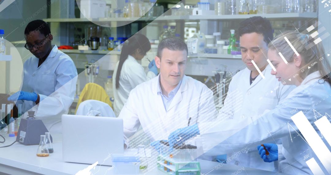 Team of Scientists Collaborating on Innovative Research in Laboratory