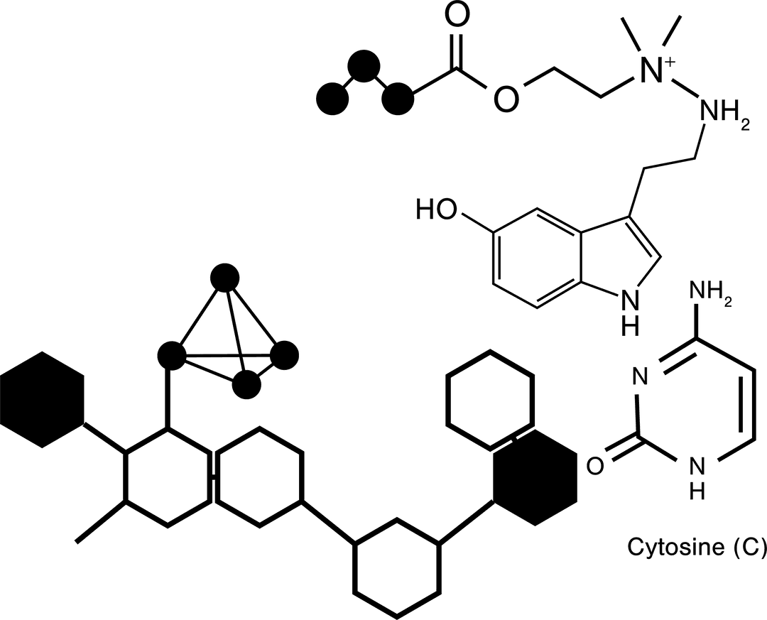 Chemical Symbols on Transparent Background