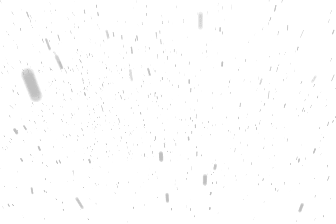 Falling Rain Drops Illustration on Transparent Background