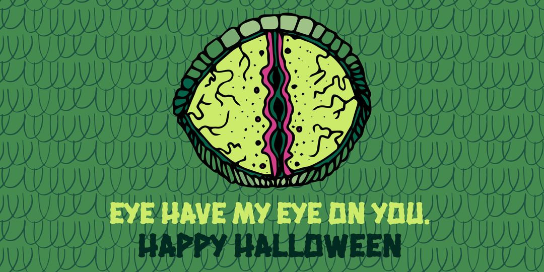 Halloween Brain Illustration with Quirky Pun