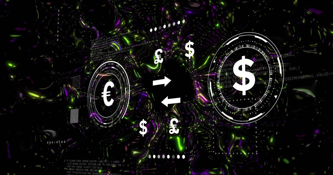 Dynamic Currency Exchange Visualization in Digital Interface