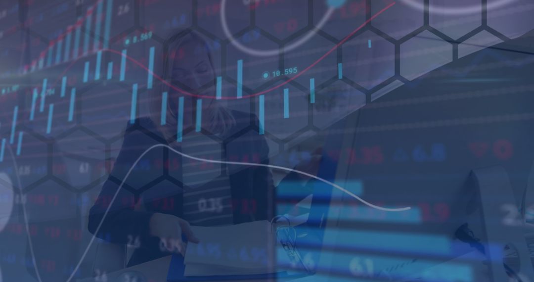 Businesswoman Analyzing Data on Digital Interface Innovation