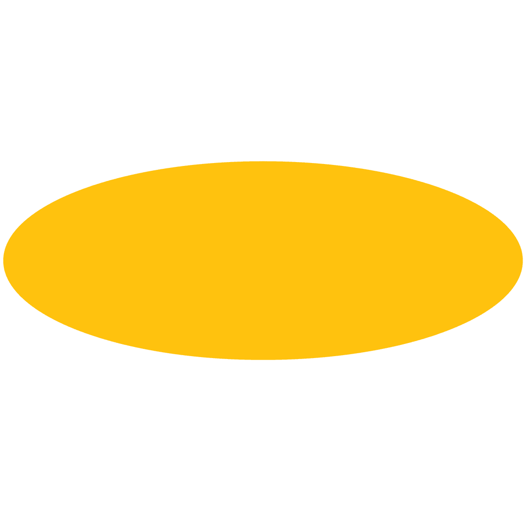 Yellow Ellipse on Transparent Background for Design Projects