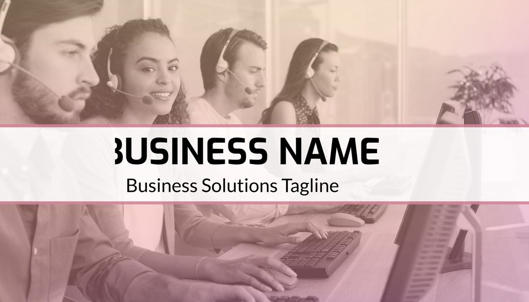 Professional Customer Support Team in Call Center Environment