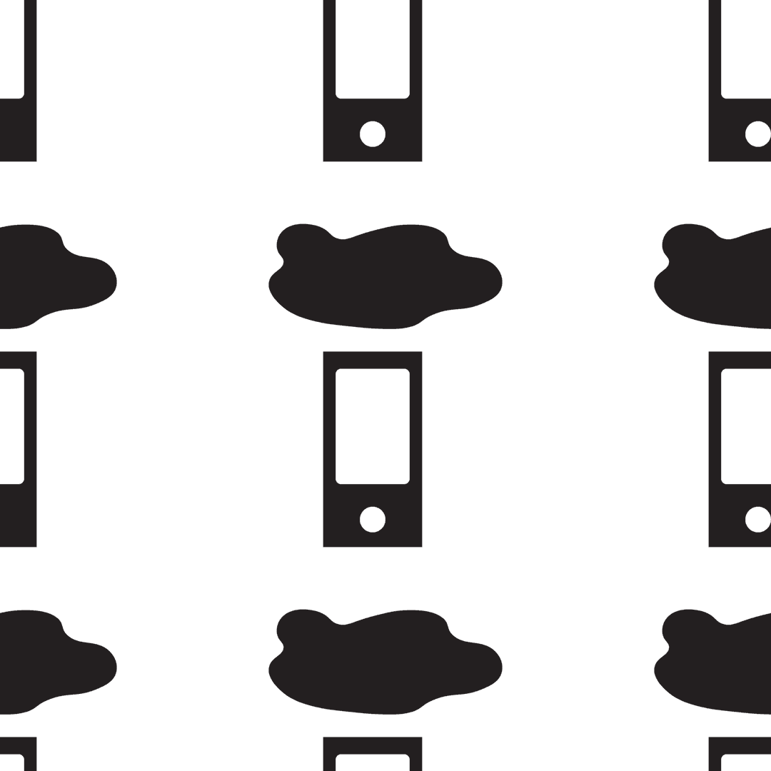 Transparent Digital Illustration of Smartphones and Clouds