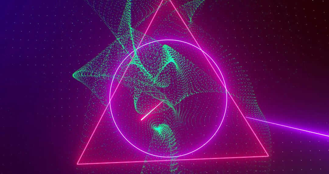 Futuristic Neon Shapes in Motion