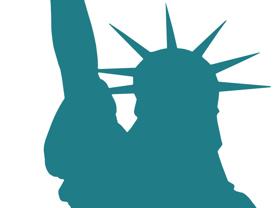 Statue of Liberty Silhouette on Transparent Background for Easy Use