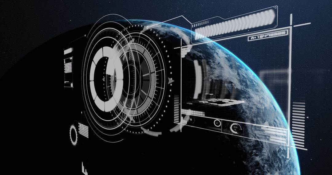 Digital Data Interface Over Earth in Space Concept
