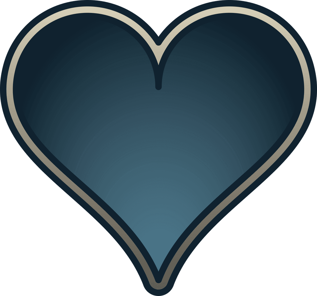 Black Heart Transparent Background Love Symbol Vector