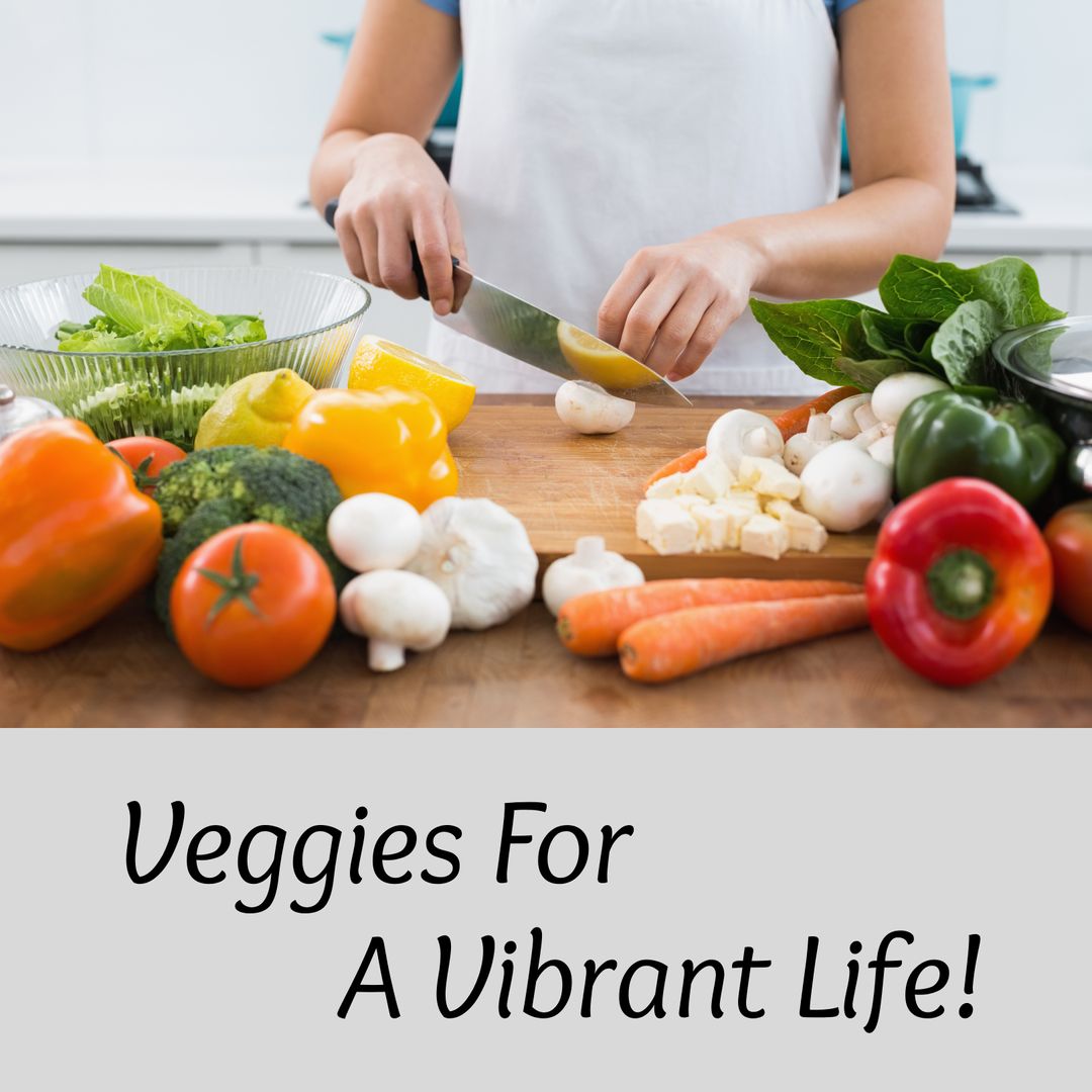 Woman Preparing Fresh Vegetables in Bright Kitchen