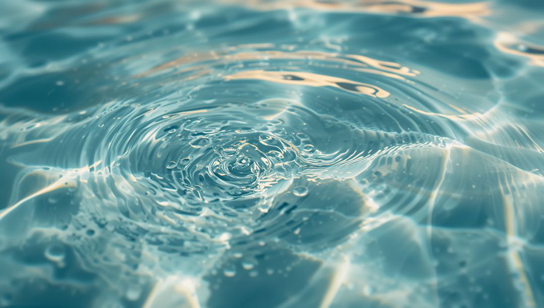 Sunlit Ripple Effect on Tranquil Water Surface