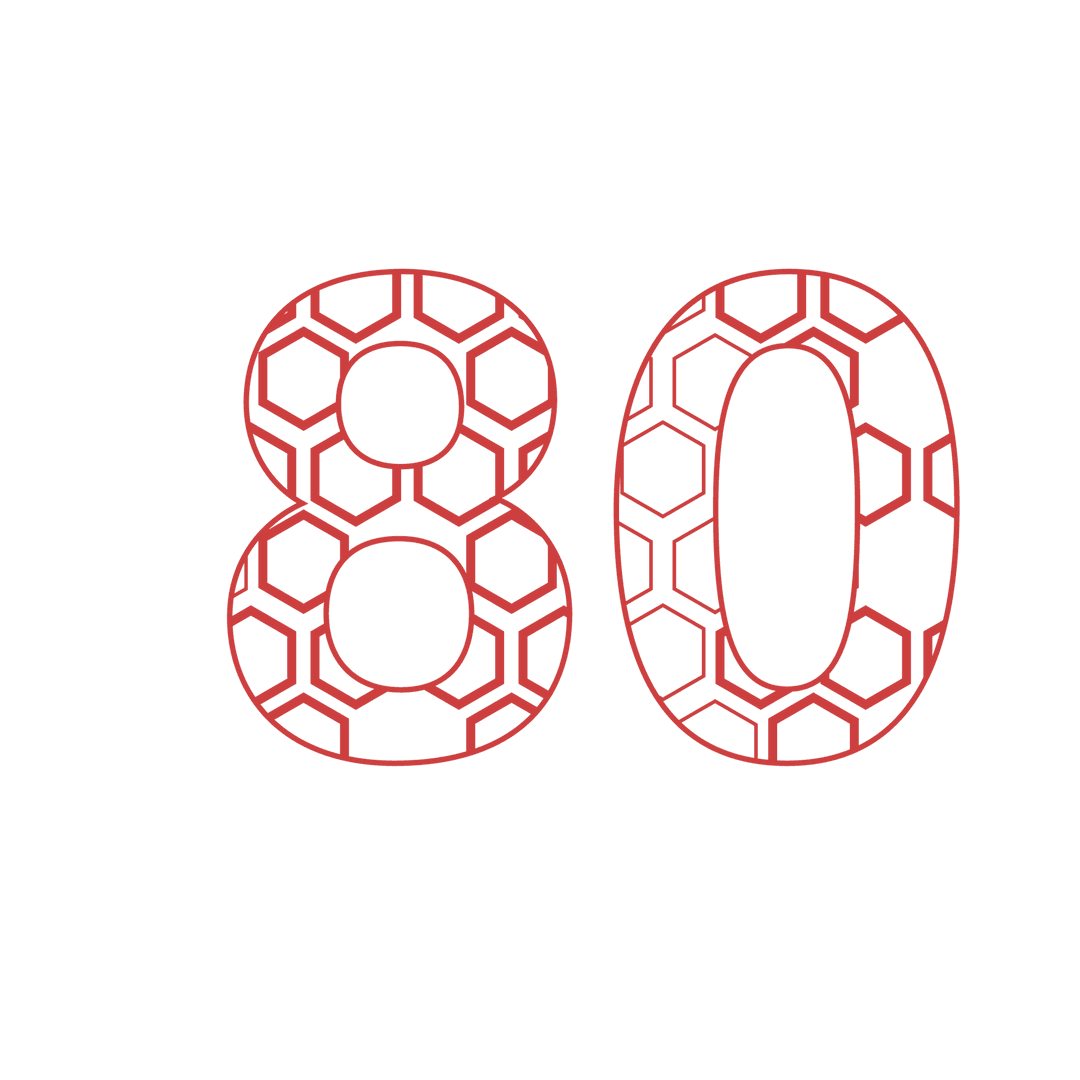 Transparent Red 80 with Geometric Pattern for Celebrations