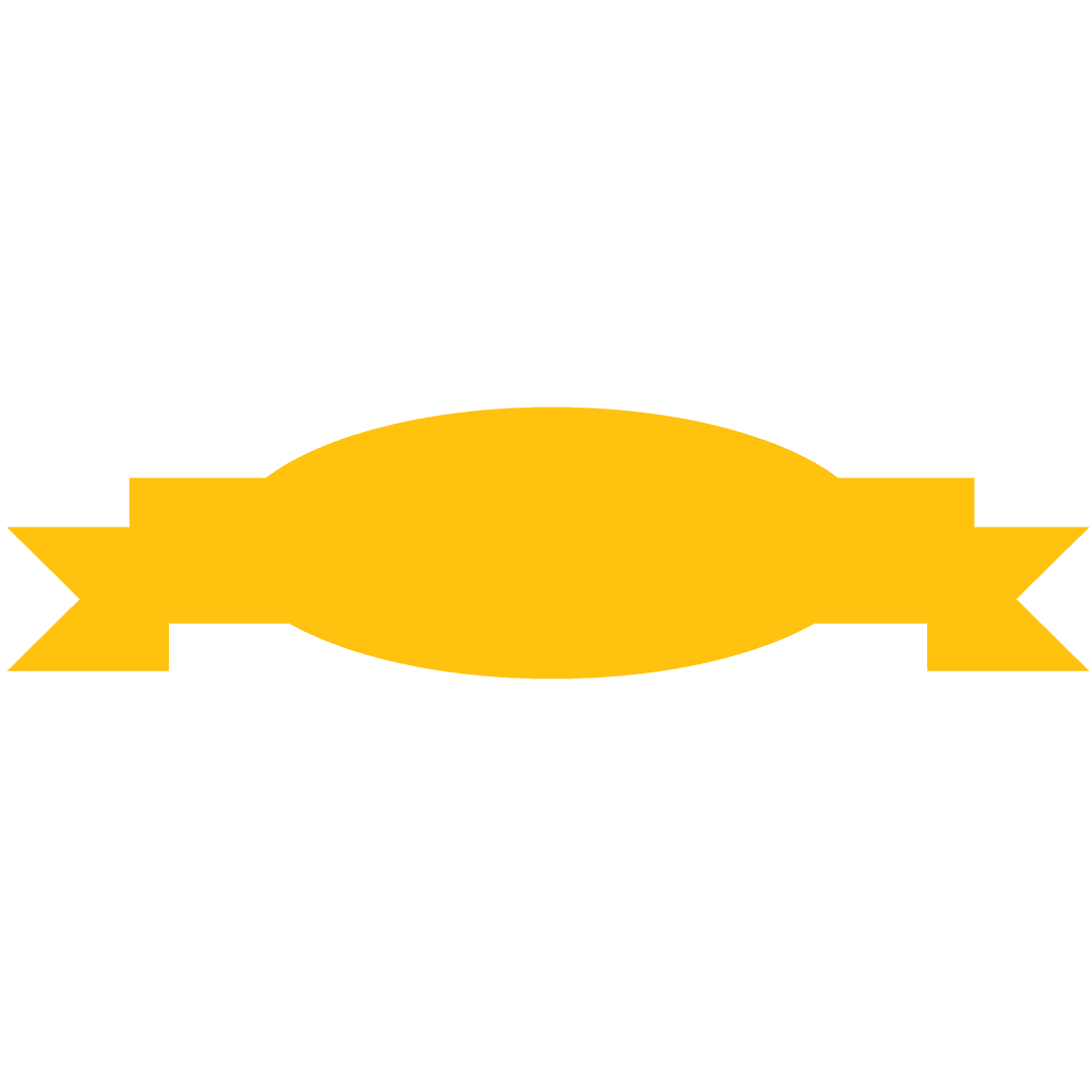 Yellow Blank Ribbon Banner on Transparent Background Vector Illustration