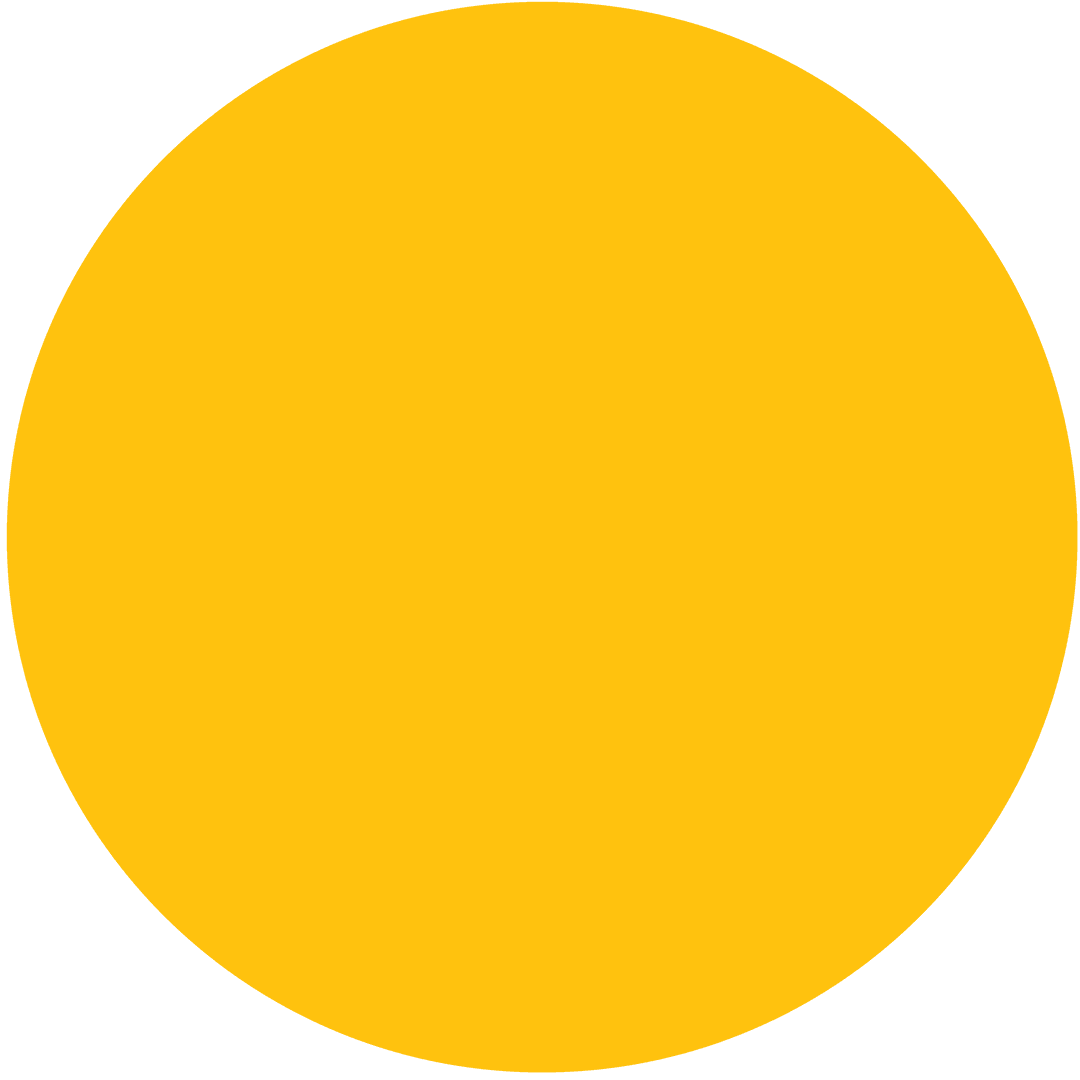 Yellow Circle with Copy Space on Transparent Background