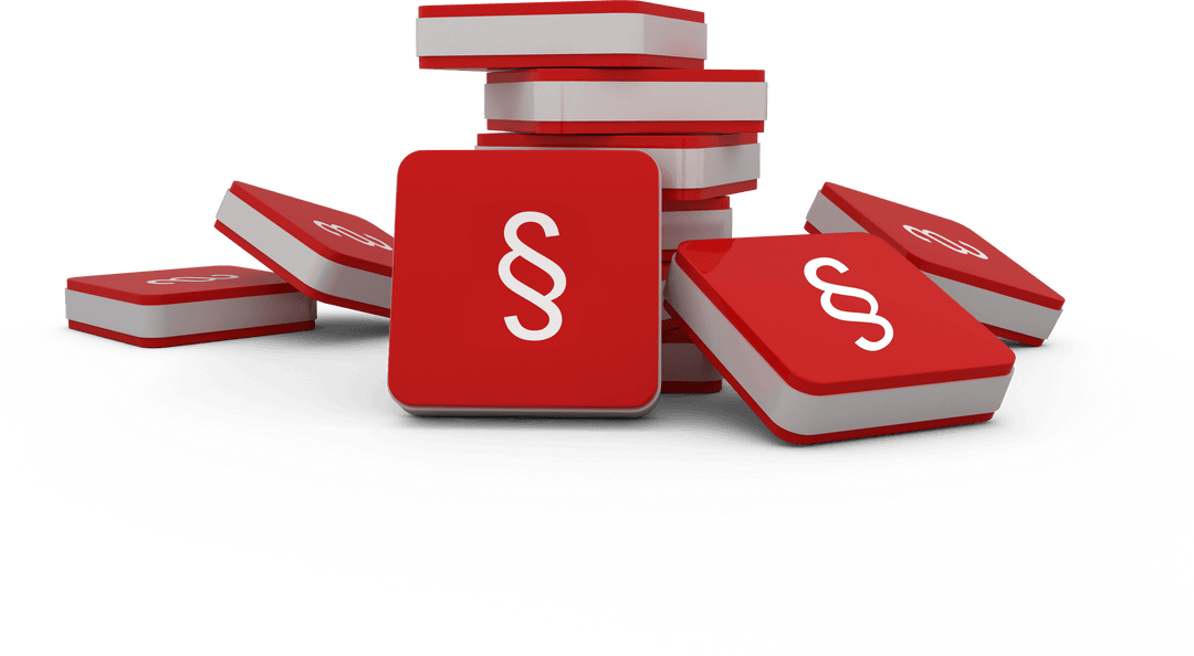 Red Transparent Paragraph Symbols for Legal or Editorial Use