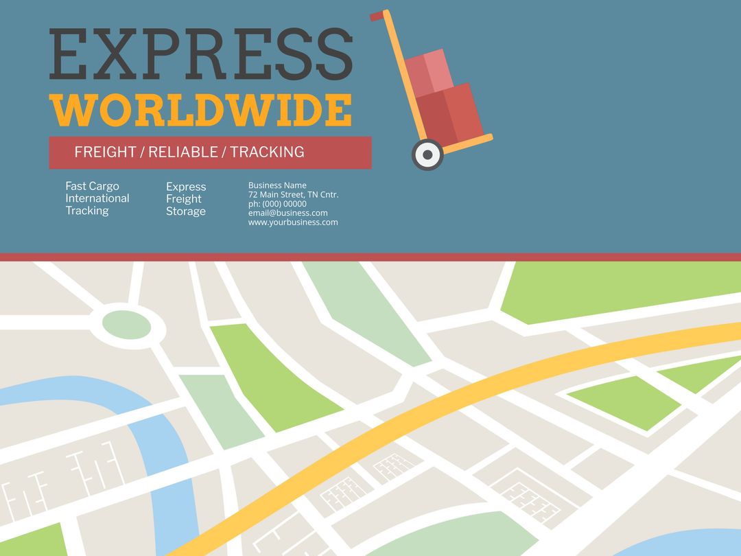 Express Delivery Service Icon on Map Background for Quick Shipping
