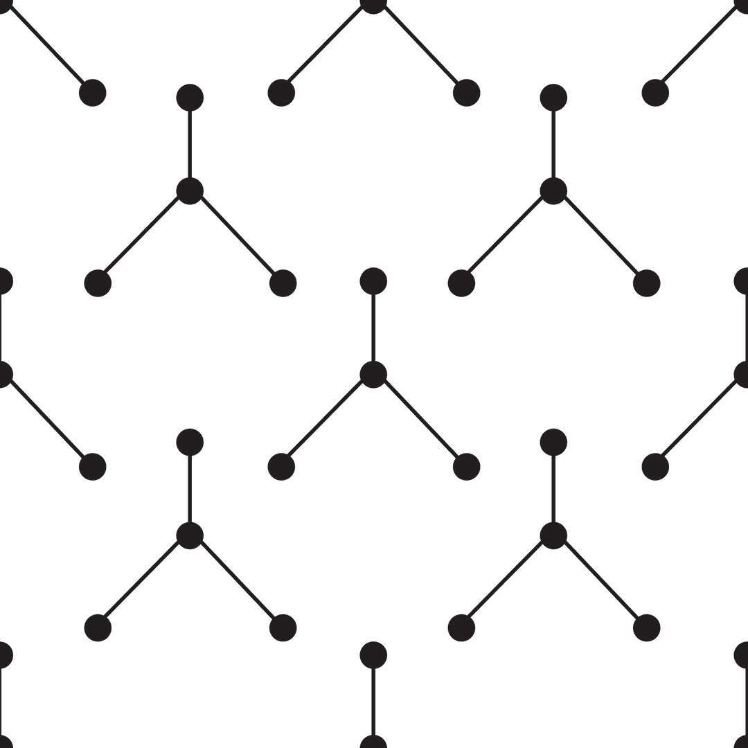 Geometric Abstract Dots and Lines on Transparent Background