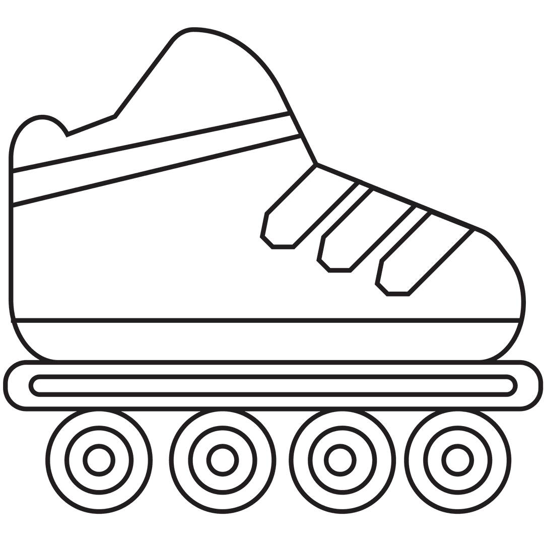 Transparent Roller Skate Vector Illustration for Sport Enthusiasts