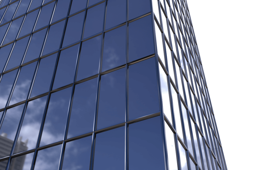 Modern Glass Building Reflecting Sky in Daylight