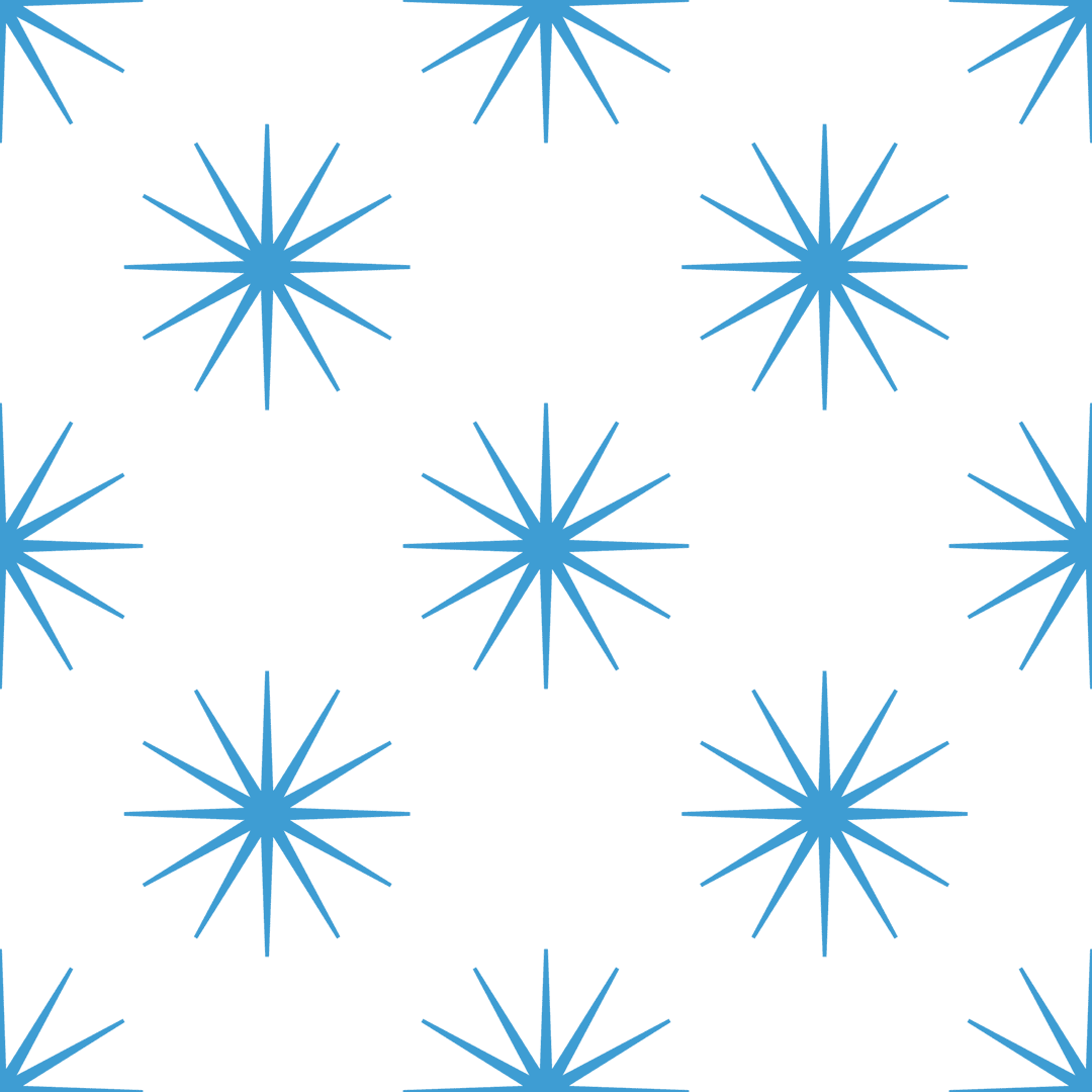 Digital Blue Starburst Pattern on Transparent Background