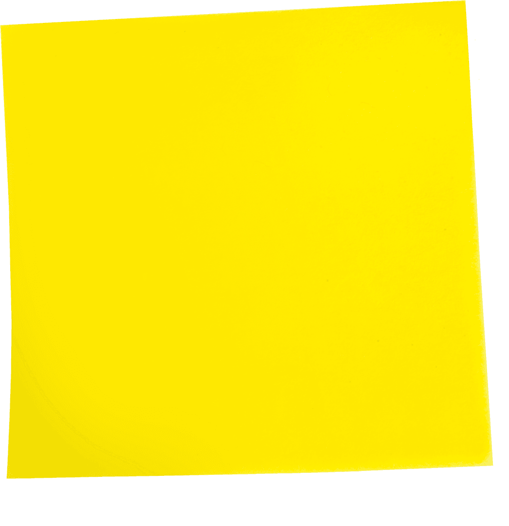Yellow Sticky Note on Transparent Background for Creative Design