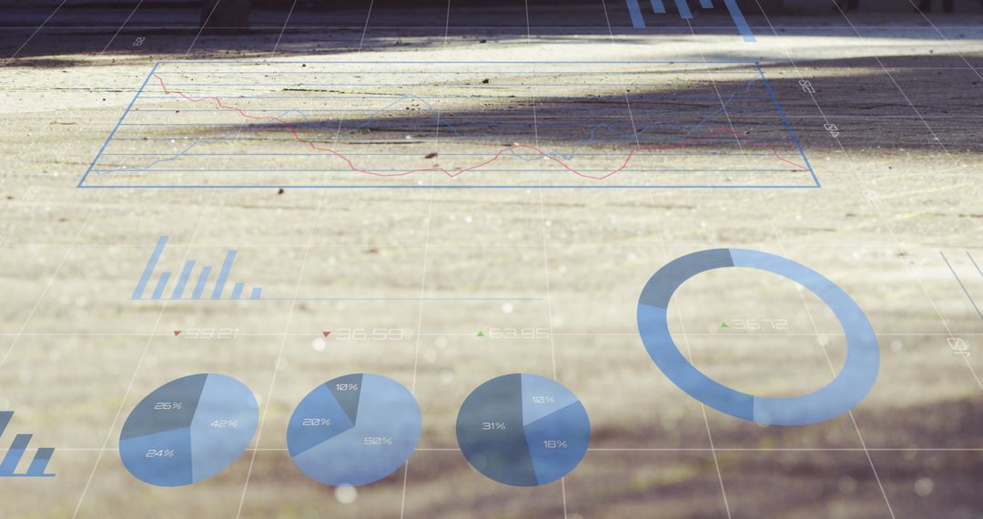 Futuristic Data Visualizations on Texture Surface