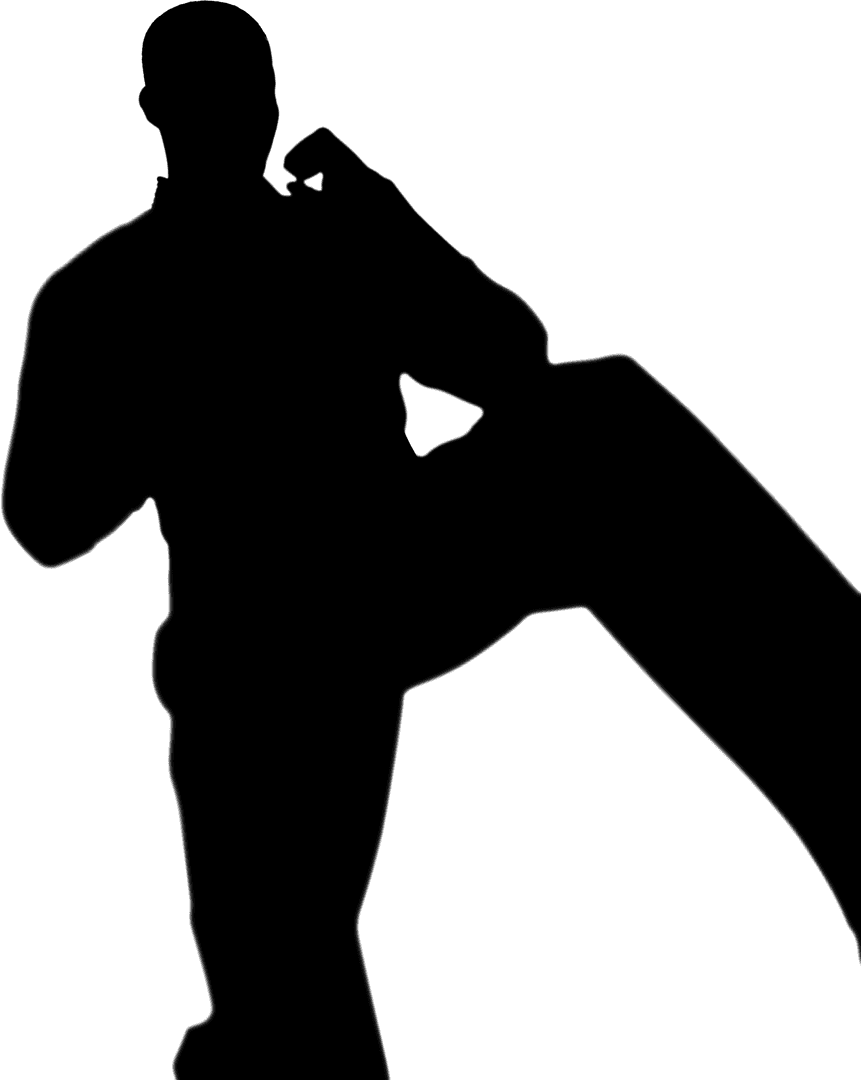 Transparent Silhouette of Confident Man Running on White Background