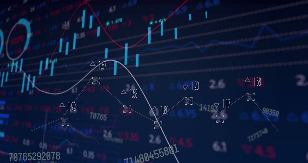 Dynamic Financial Data Visualization Illustrating Global Markets