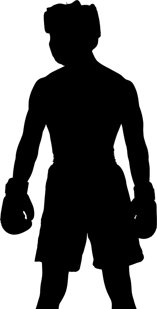 Dynamic Transparent Boxer Outline Vector Art