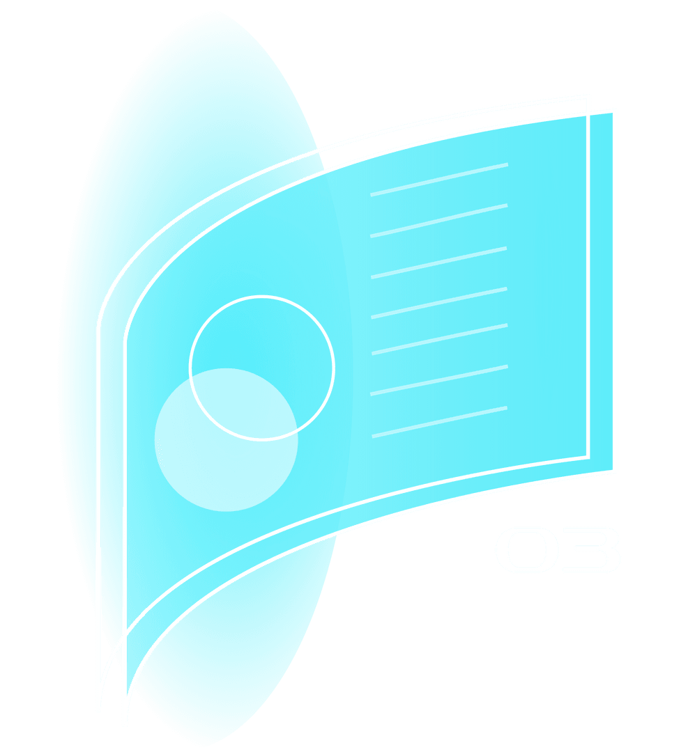 Abstract Turquoise Geometric Design with Transparent Elements