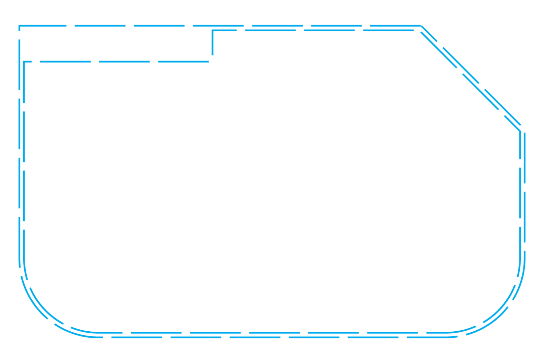 Transparent Abstract Shape Pattern on Blue Background