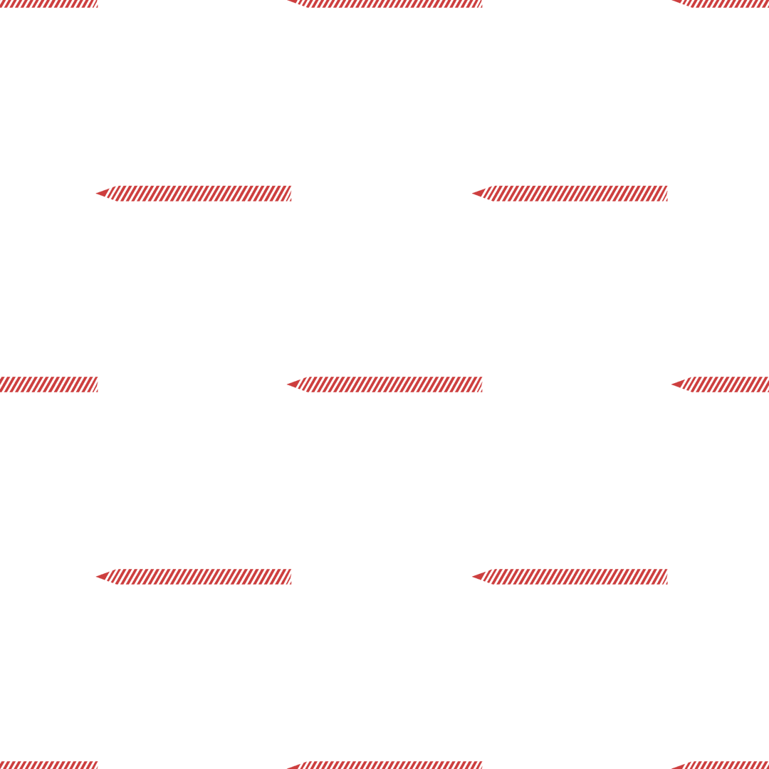 Rows of Red Screws Pattern on Transparent Background
