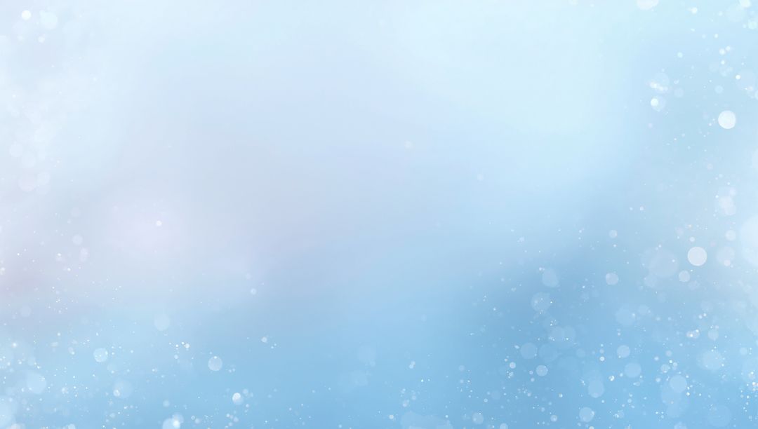 Ethereal Blue Bokeh Gradient Background with Soft Light Orbs, Particles and Sparkle