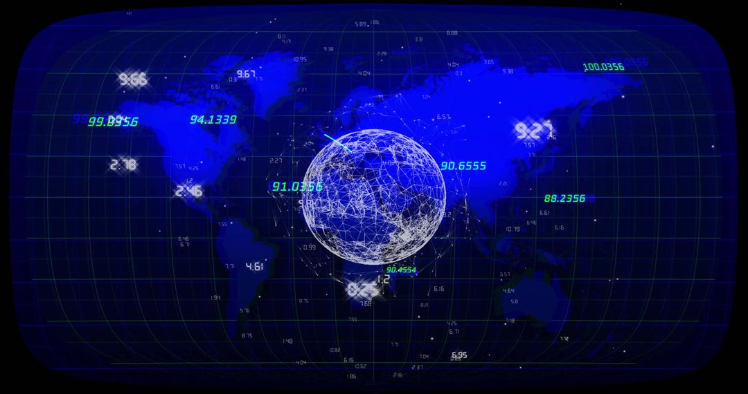 Global Connectivity: Network Connections with Digital World Map