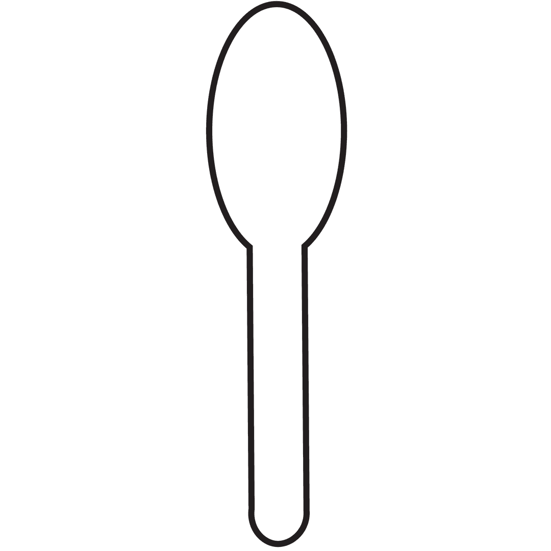 Spoon Symbol Icon on Transparent Background