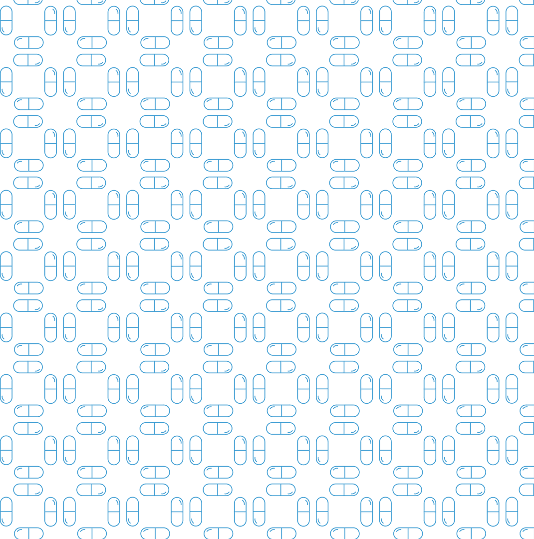 Blue Patternmedic Capsule Design on Transparent Background