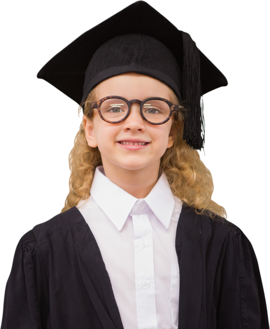 Transparent background young graduate wearing glasses smiling - Download Free Stock Images Pikwizard.com