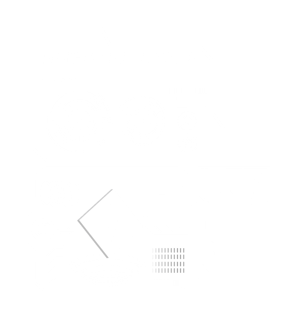 Flat Futuristic Holographic Interface Panel on Transparent Background