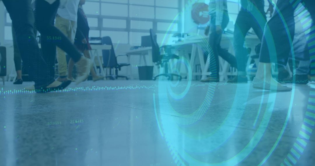 Dynamic Corporate Workflow in Modern Open-Plan Office