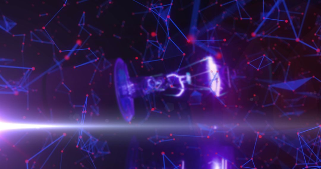 Futuristic Global Network With Spinning Satellite Imagery