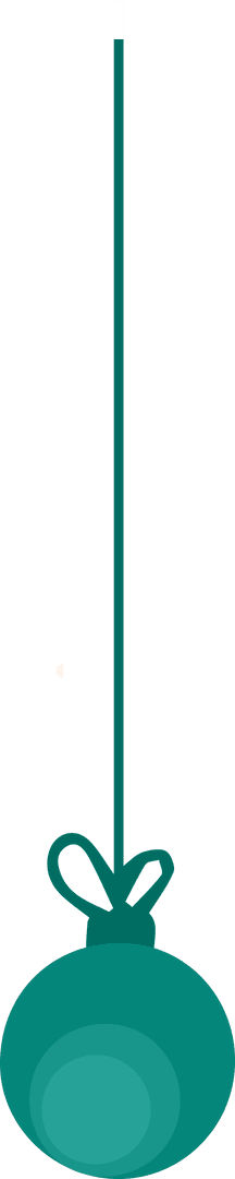 Green Christmas Ornament on Transparent Background