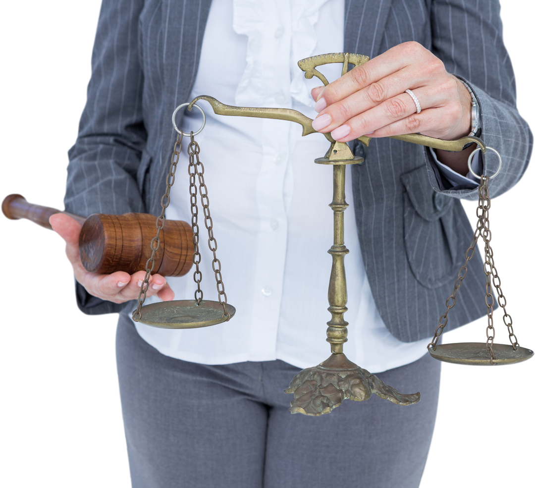 Transparent Midsection of Female Lawyer Holding Scale and Gavel - Download Free Stock Images Pikwizard.com