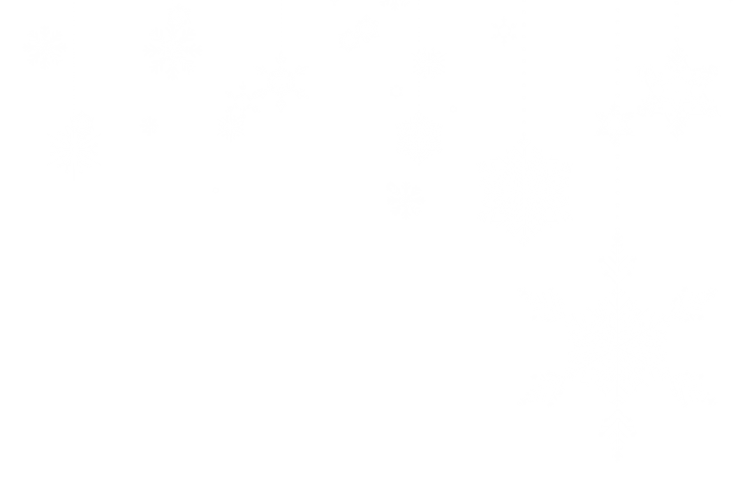 Snowflakes and Falling Snow on Transparent Background