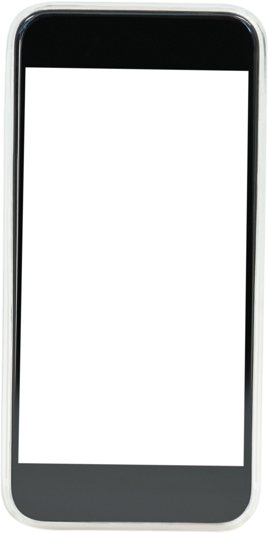 Transparent Mobile Phone with Blank Screen on White Backdrop Isolated - Download Free Stock Images Pikwizard.com